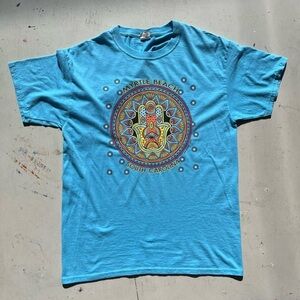Men's Vintage Myrtle Beach SC T-Shirt Turquoise Logo NO TAG USA Mythical Circle